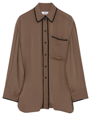 Olenna Matte Crepe Bluse - Capers